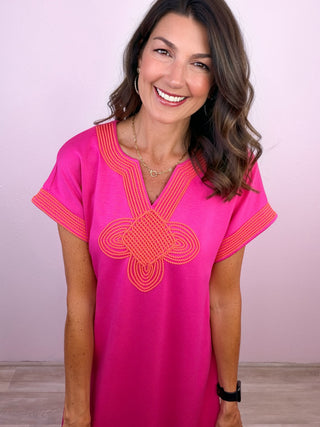 Effortlessly Timeless Midi Dress (Pink)