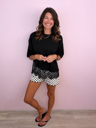 Lace Affair Top (Black)