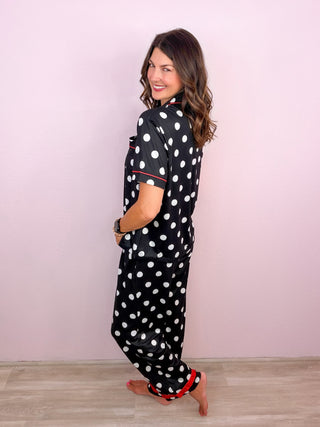 Dotty Darling Polka Dot Ruffle Pajama Set