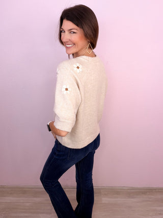 Simple Blooms Sweater Top