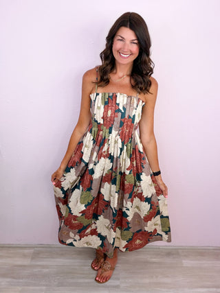 Lasting Impression Midi Dress (Teal)