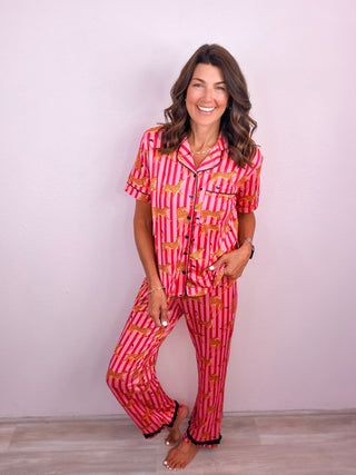 Savanna Soirée Ruffle Pajama Set