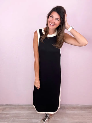 Varsity Style Midi Dress