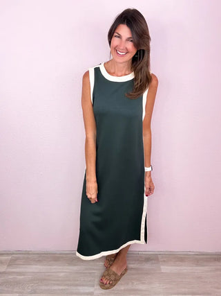 Varsity Style Midi Dress