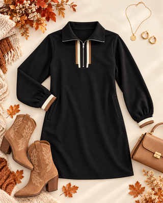 On the Go Zip Front Dress