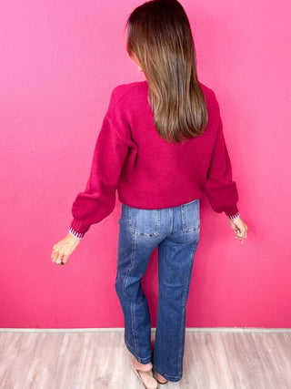 RISEN Raw Seam Wide Leg Denim