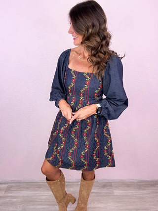 Quilted Vision Denim Dress
