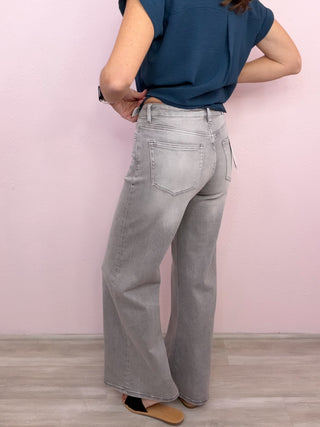 MICA Vintage Grey Wide Leg Denim