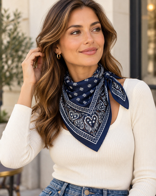 Bohemian Paisley Bandana Silky Scarf