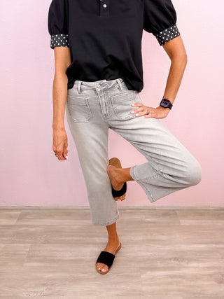 MICA Grey Patch Pocket Denim