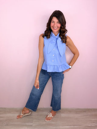 MICA Raw Hem Wide Leg Denim