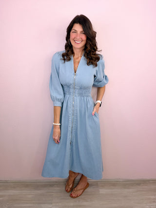 Denim & Grace Midi Dress
