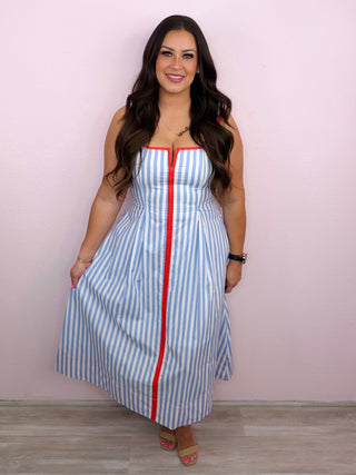 A Chic Stroll Midi Dress