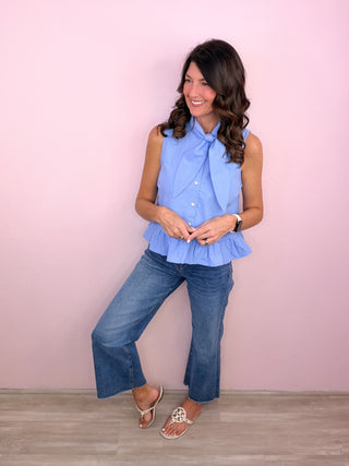 MICA Raw Hem Wide Leg Denim