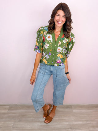 MICA HR Wide Crop Denim (Light Wash)