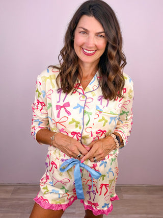 Daylight Bow Ruffle Pajama Set