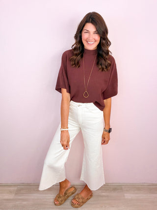 Sleek Moments Mock Neck Sweater Top