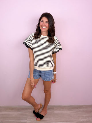 Sweet Detail Stripe Top