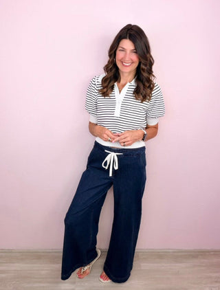 Everyday Preppy Top (Ivory)