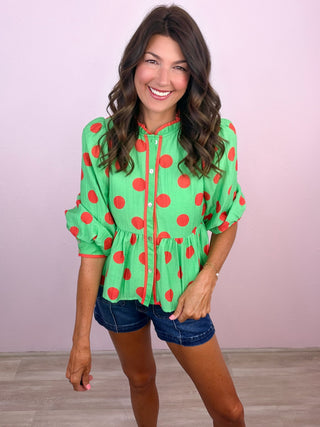 Spot On Blouse (Green)