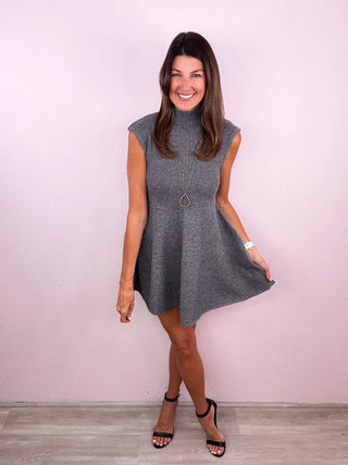 Knit Mock Neck Dress