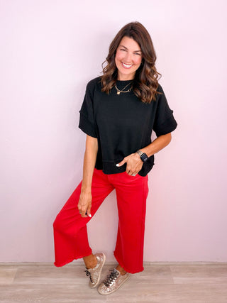 Everyday Essential Knit Top (Black)
