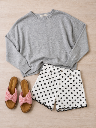 Wear On Repeat Knit Sweater (Grey)
