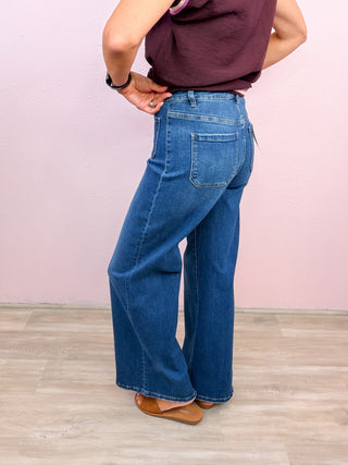 MICA Front Pocket Wide Leg Denim