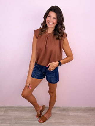 True Chic Bubble Top (Brown)
