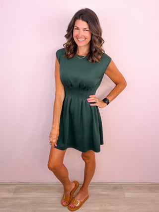 Elevated Throw On Dress (Forest)