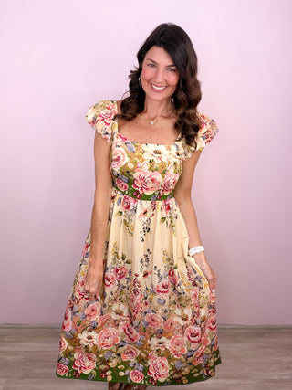 Garden Picnic Midi Dress
