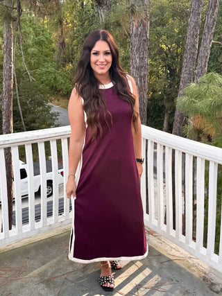 Varsity Style Midi Dress