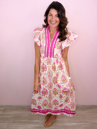 Santorini Stroll Midi Dress