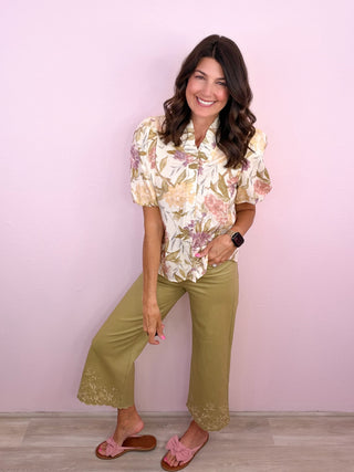 Petal Perfection Denim (Matcha)