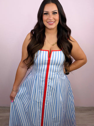 A Chic Stroll Midi Dress