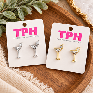 Sip Sip Hooray Martini Earrings