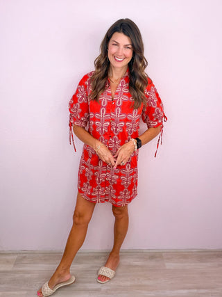 Effortlessly Bold Dress (Brick)