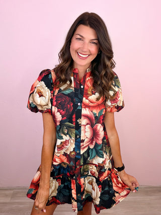 Scarlet Garden Dress (Black)