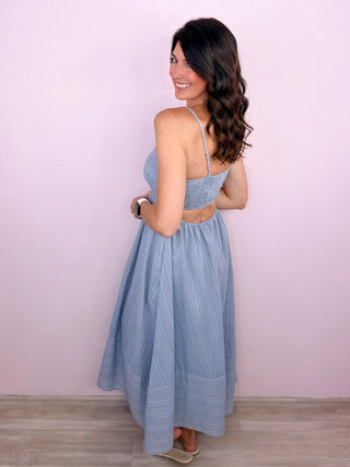 Sweet Simplicity Midi Dress (Denim)