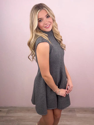 Knit Mock Neck Dress
