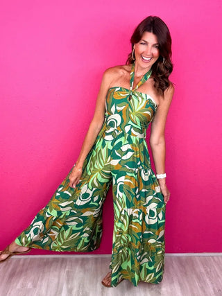 LMTD! Spring Fling Halter Neck Jumpsuit