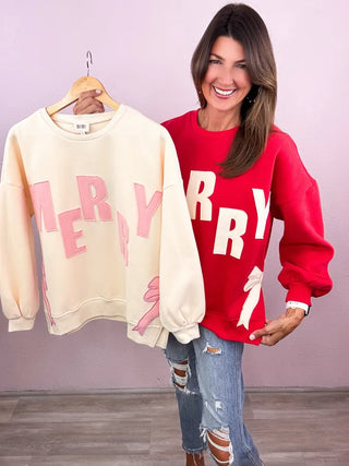 MERRY Bow Pullover