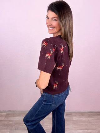 Hello, Deer Sweater Top