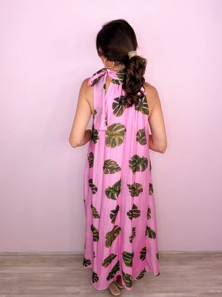 Island Breeze Halter Maxi Dress