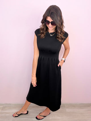Elevated Throw On Midi Dress