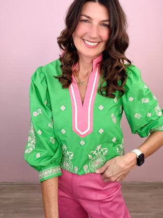 Willow Embroidered Top