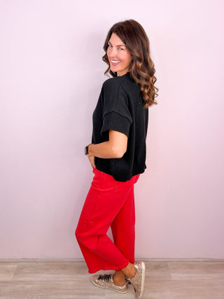 Everyday Essential Knit Top (Black)