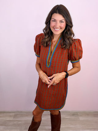 Plaid Perspective Dress
