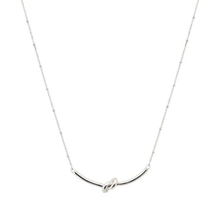 Curve Metal Bar Knot Metal Necklace