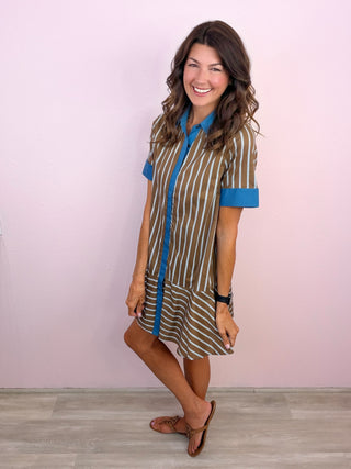 Side Note Dress (Brown)